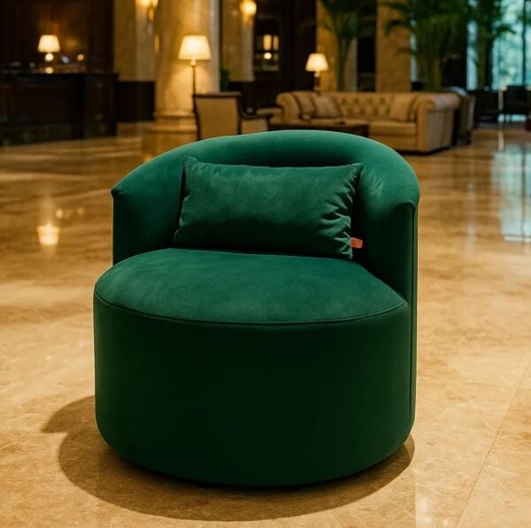 Cherry Döner Yönsüz Kadife Berjer