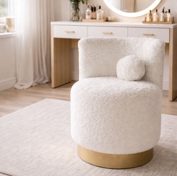 Cookie Teddy Puf Gold Detaylı