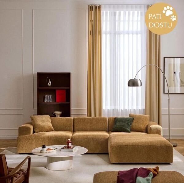 Molly Köşe Koltuk Teddy 290x185 cm (Pati Dostu)