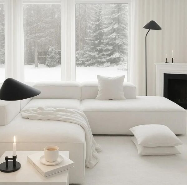 Frida 3 Modül Köşe Koltuk Babyface, Kırık Beyaz Dinlenme Modüllü 250x250