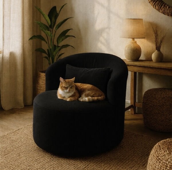 Cherry Döner Yönsüz Kadife Berjer