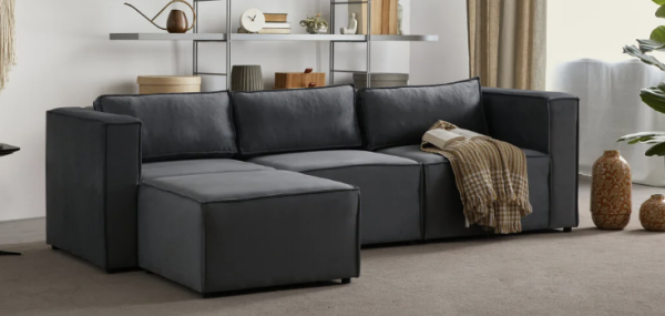 Boho Mini Modüler Köşe Koltuk Sırt Minderli, Babyface 240x155 cm