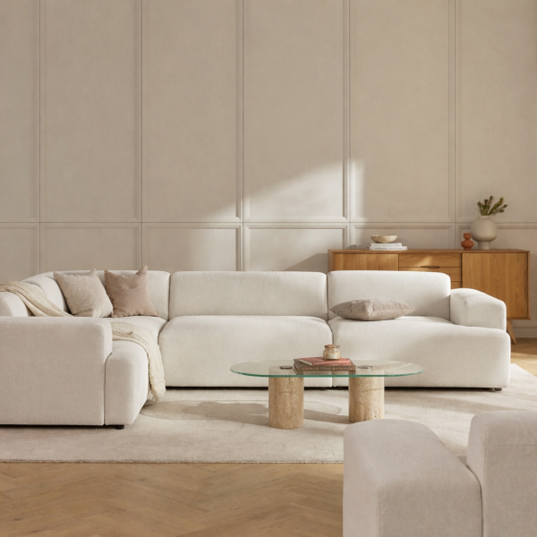 Molly 4 Modül Köşe Koltuk, Yönsüz Kadife 210x290 cm