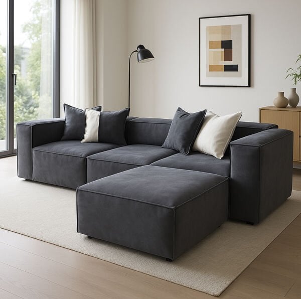 Frida Modüler Köşe Koltuk Takımı Puf 4 Modül Babyface