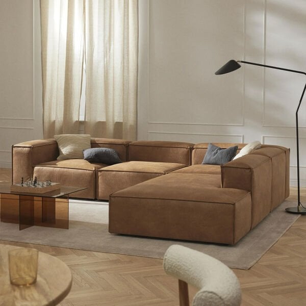 Frida 4 Modül Dinlenme Puflu, Nubuk, 290x240 cm