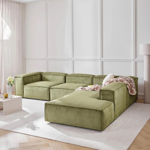 Frida 4 Modül Dinlenme Puflu, Fitilli, 290x240 cm