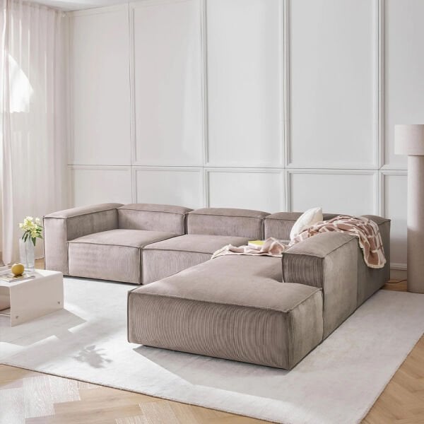 Frida 4 Modül Dinlenme Puflu, Fitilli, 290x240 cm