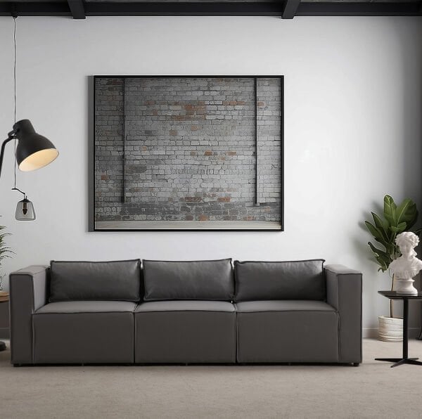 Boho Mini 3 Modül,  Modüler Köşe Koltuk Sırt Minderli, Keten