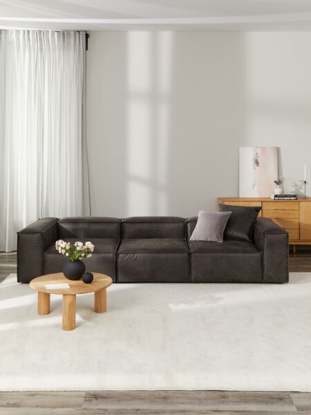 Frida 3 Modül Modüler Mini Köşe, Üçlü Koltuk, Nubuk, 290 cm