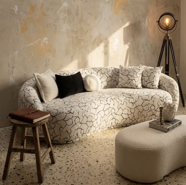 Oliver Fasulye Koltuk Desenli Teddy, 220 cm