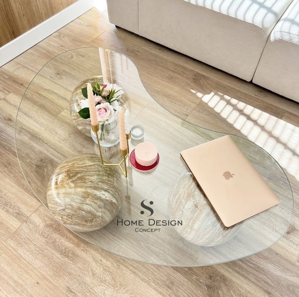 Celine Fasulye Traverten Orta Sehpa