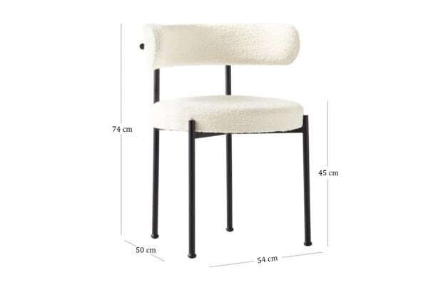 Nina Teddy Metal Sandalye