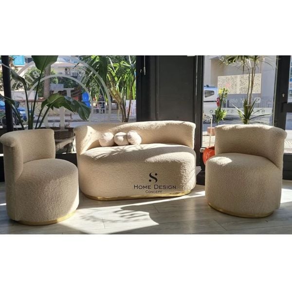 Cookie 2+1+1 Teddy Balkon Bahçe Takımı / Çay Seti