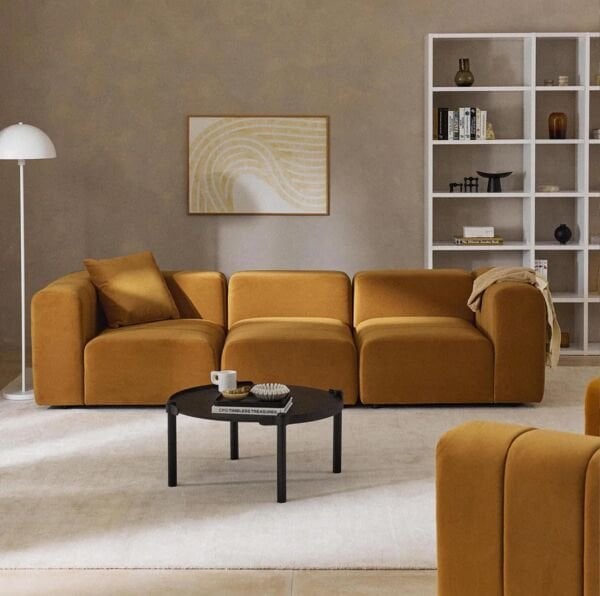 Pietro 3 Modül Modüler Kanepe Mini Köşe Koltuk Yönsüz Kadife