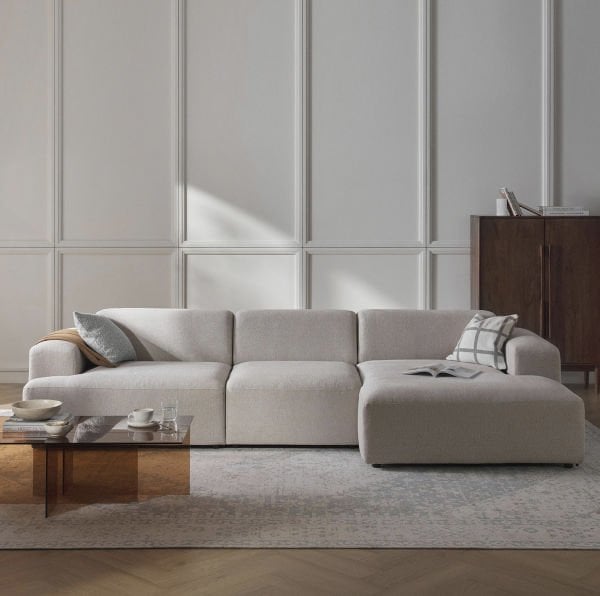 Molly Modüler Köşe Koltuk Kanepe Keten Kumaş