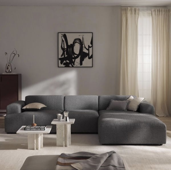 Molly Modüler Köşe Koltuk Kanepe Keten Kumaş