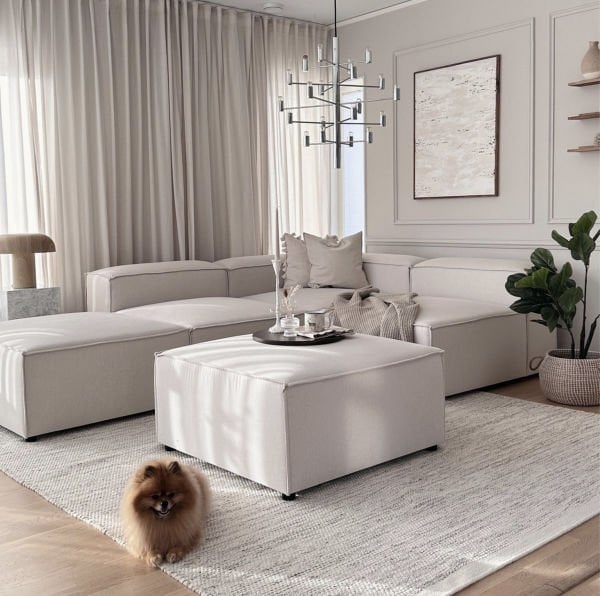 Frida 5 Modül Pofidik Modüler Kanepe L Köşe Koltuk Takımı, 265X265 cm