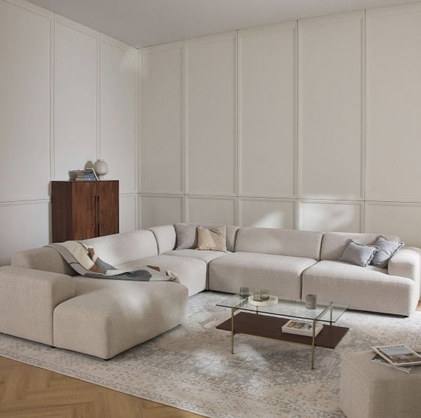 Molly Xl Köşe Koltuk Takımı Keten, 285x285 cm