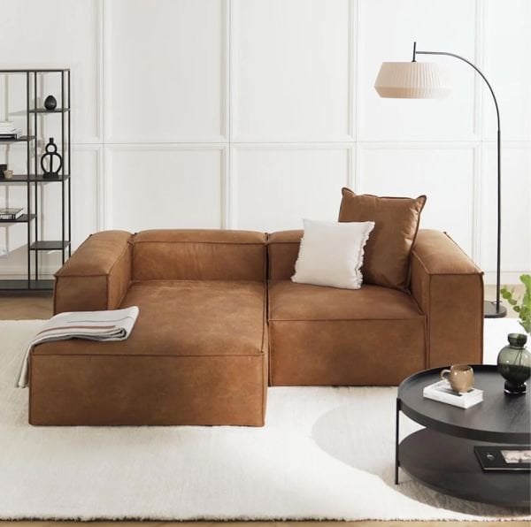 Frida 2 Modül Mini Köşe Kanepe Nubuk