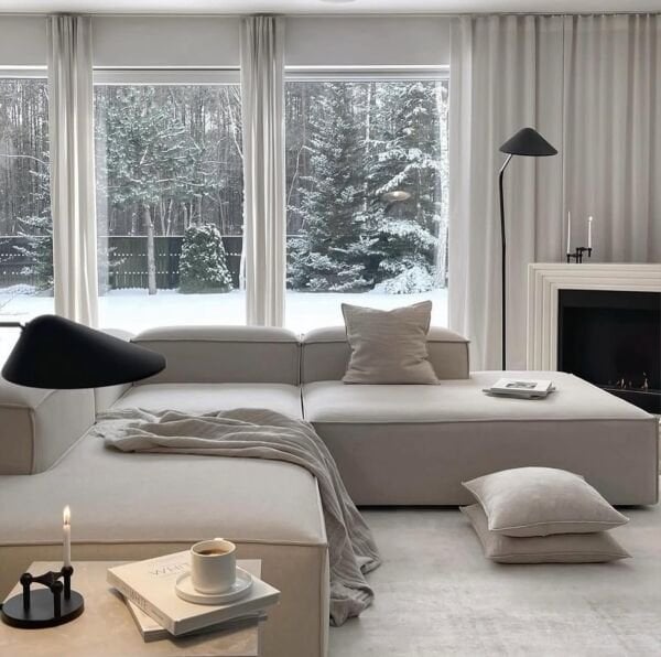 Frida 3 Modül Köşe Koltuk Dinlenme Modüllü, Keten 240x240 cm