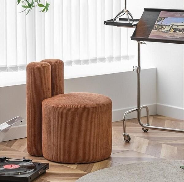 Helen Tavşan Silindir Puf Berjer , Fitilli Kadife