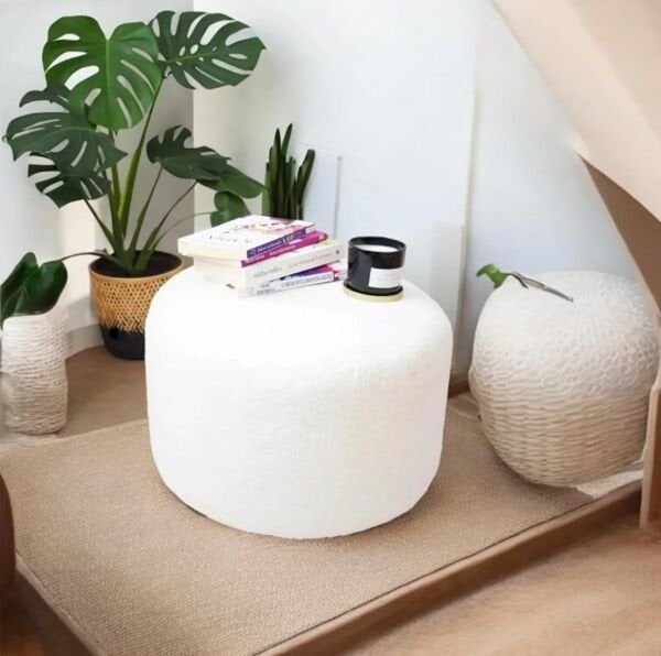 Zuzu Teddy Peluş Puf, Teddy, Beyaz