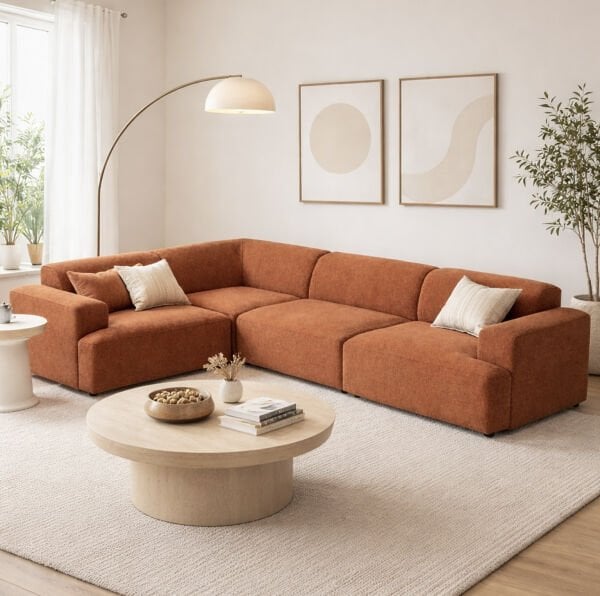 Molly 4 Modül Köşe Koltuk, Keten 210x290 cm